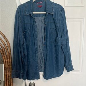 Blue Denim Button-Up Shirt